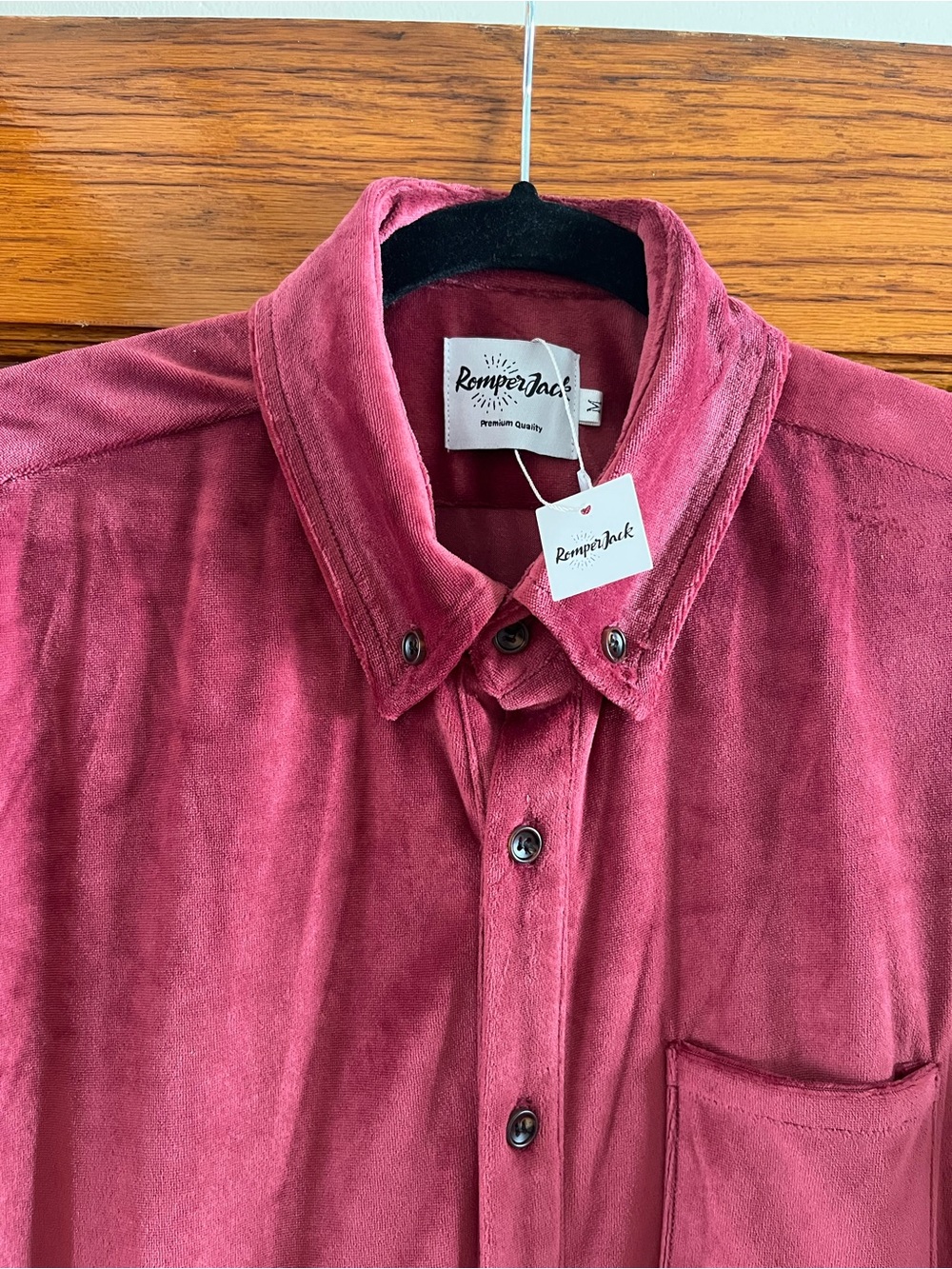 RomperJack Button-Up Shirt Jacket in Dusty Rose - Picture 1 of 2